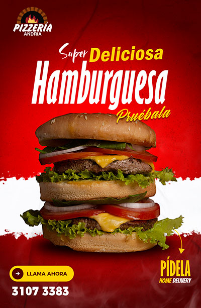 Hamburguesa Andria Antigua Guatemala