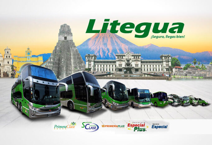 Transporte de buses Litegua Guatemala